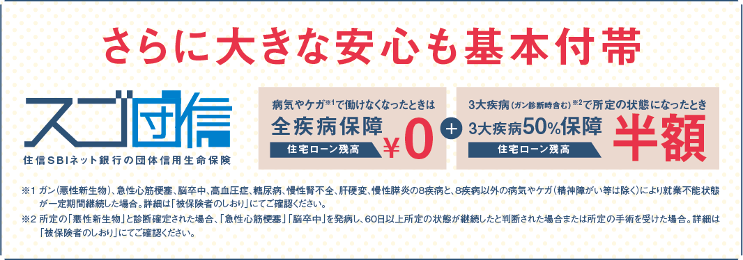 住信SBIネット銀行の団体信用生命保険